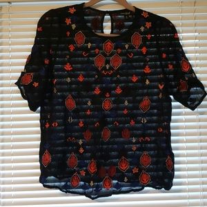 Lucky Brand Embroidered Blouse